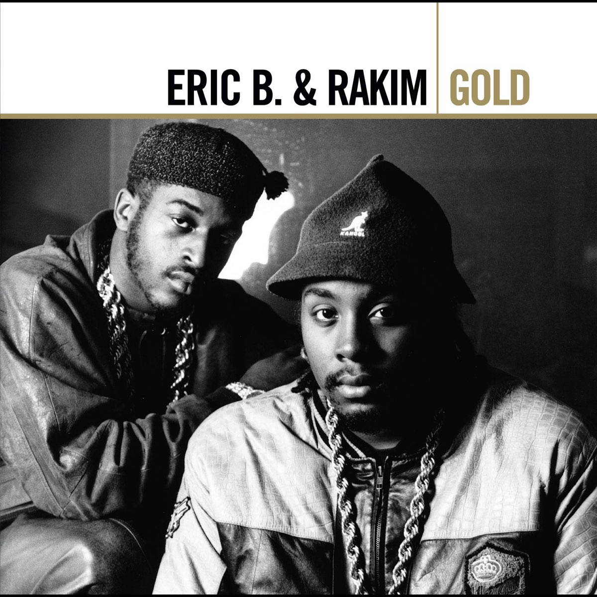 Iconic Gold Greatest Hits Album Cover By Eric B. And Rakim Background