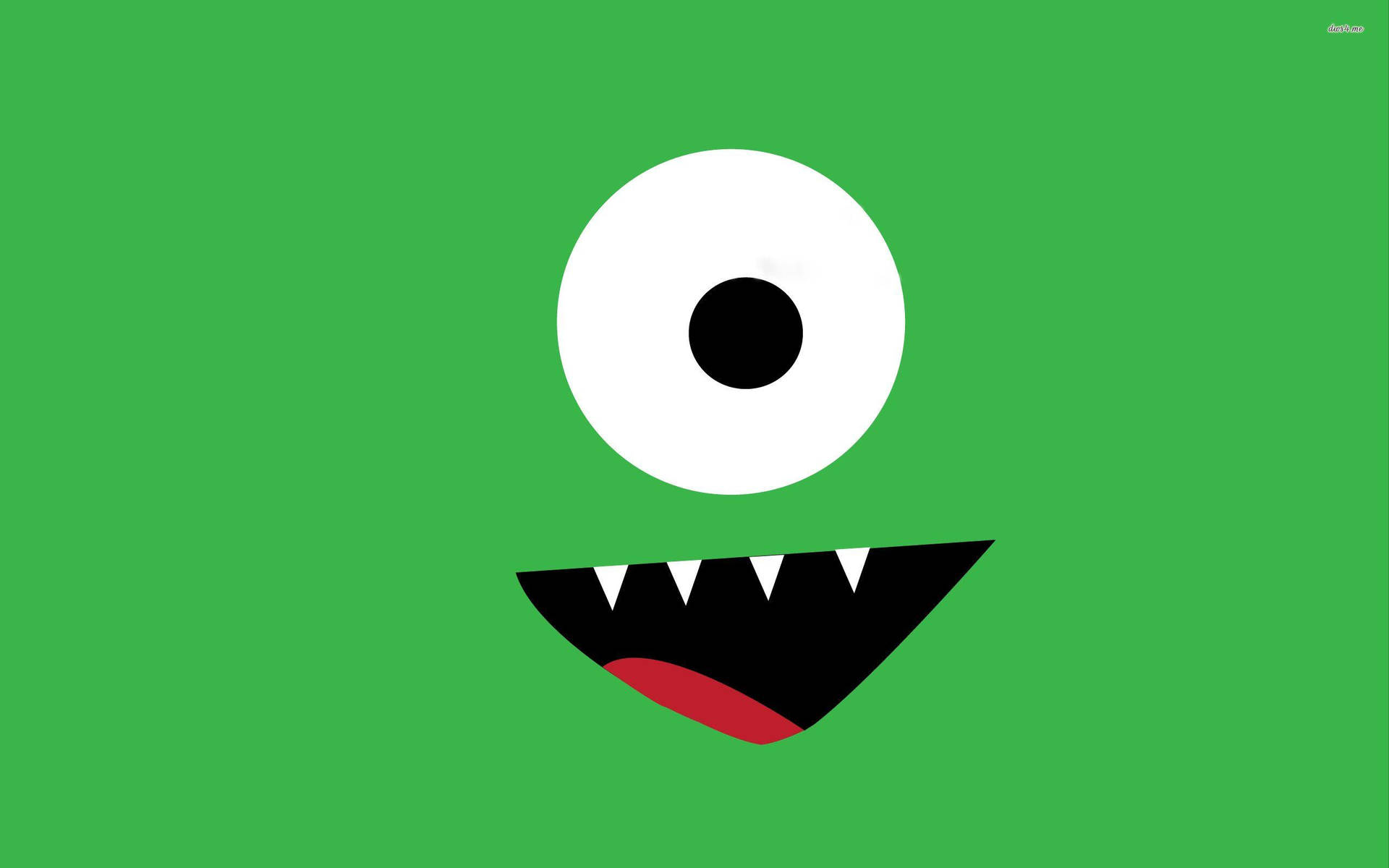 Iconic Green Eye Scarer Mike Wazowski Background