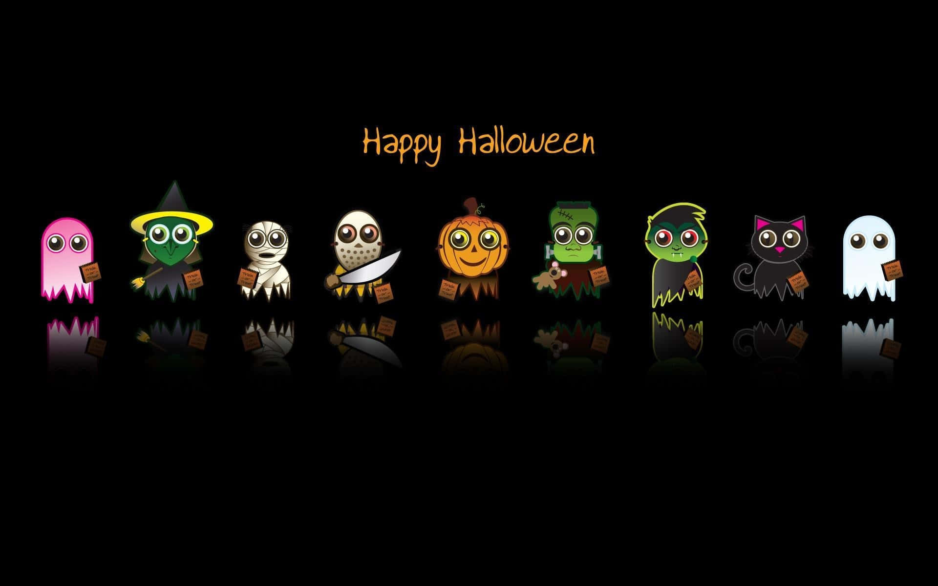Iconic Group Of Cartoon Characters Background