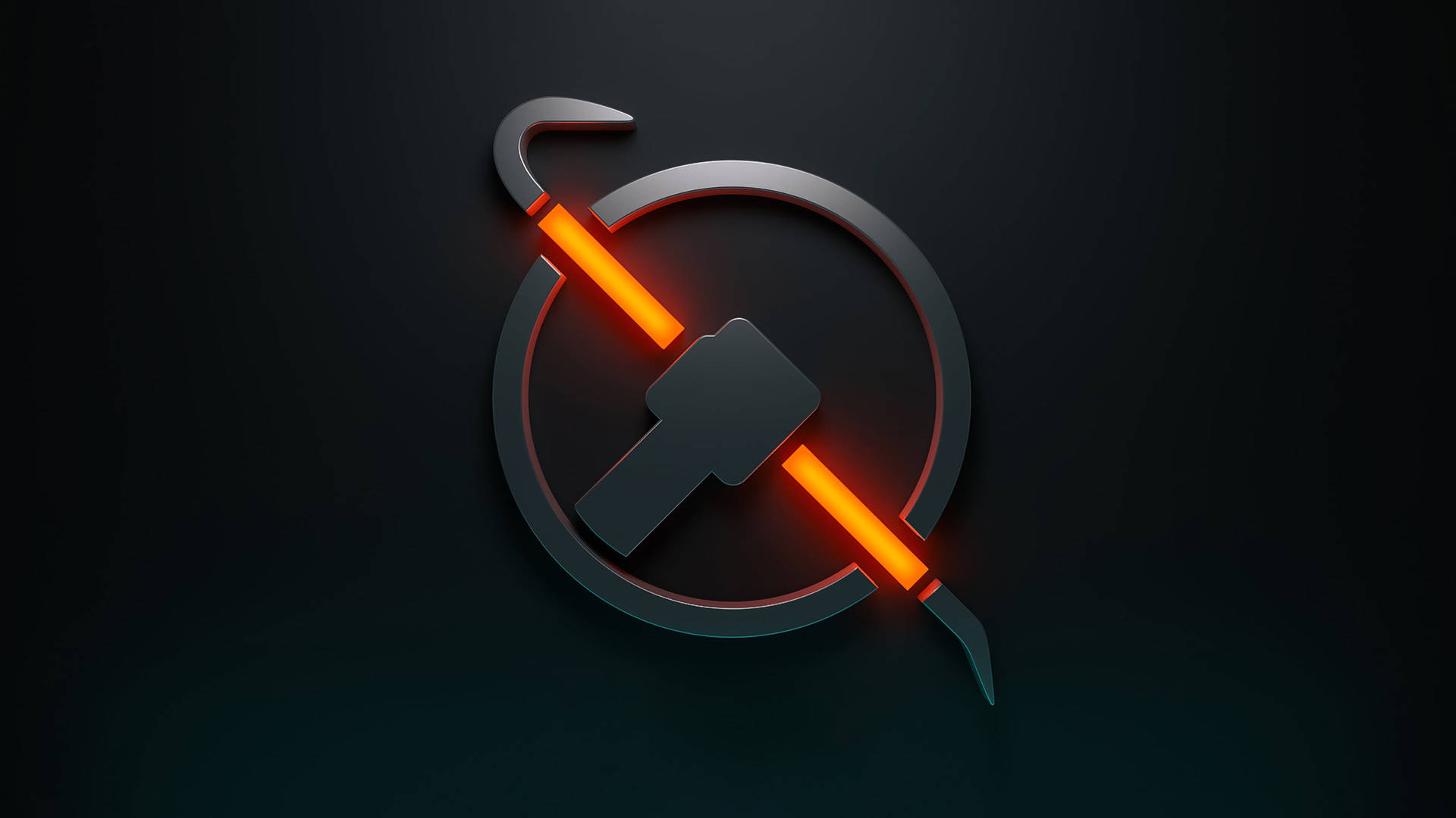 Iconic Half-life Crowbar Gaming Logo Background
