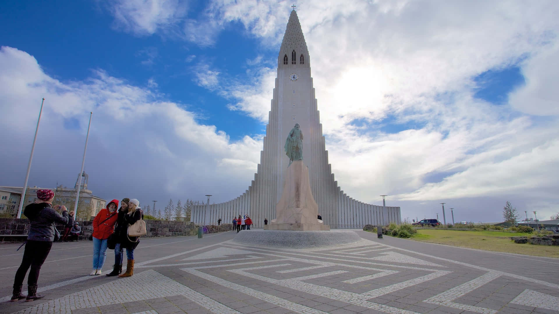 Iconic Hallgrimskirkja Church Background