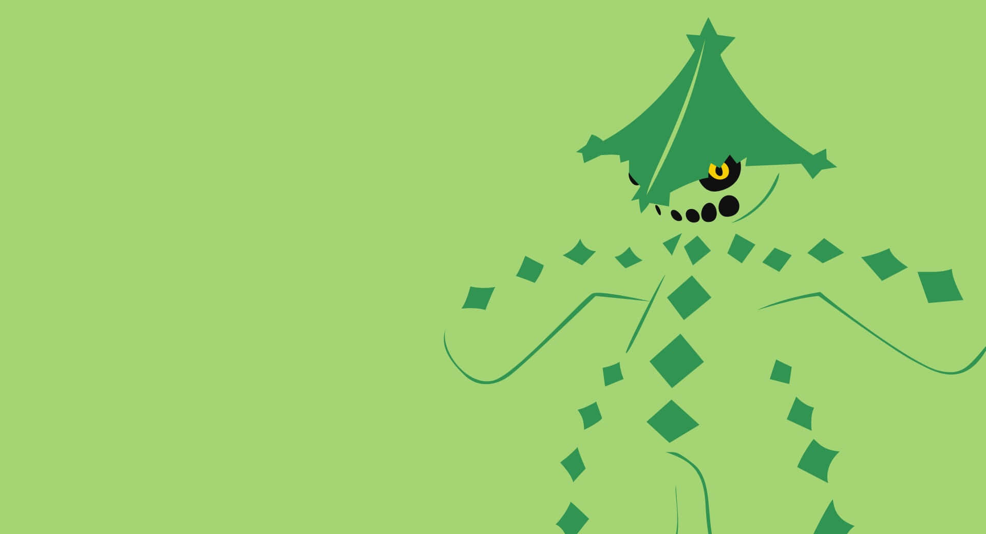 Iconic Head And Spikes Of Cacturne Background