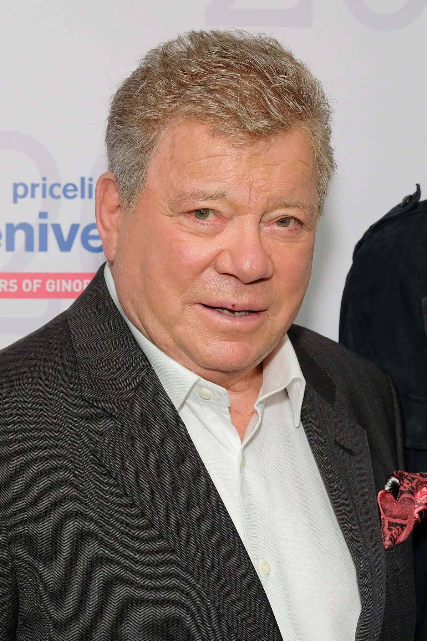 Iconic Hollywood Legend, William Shatner, In A Classic Pose Background
