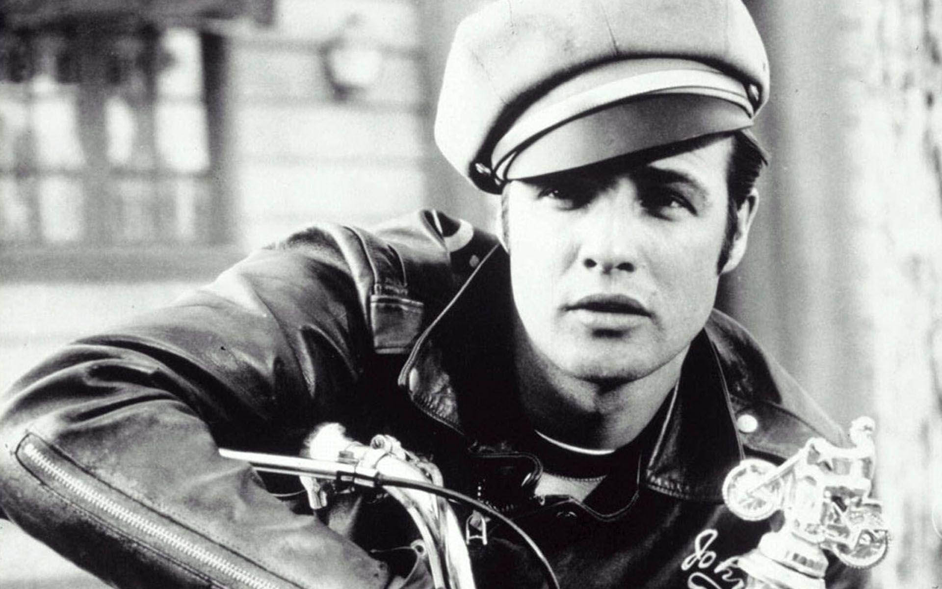 Iconic Hollywood Star Marlon Brando In 'the Wild One'