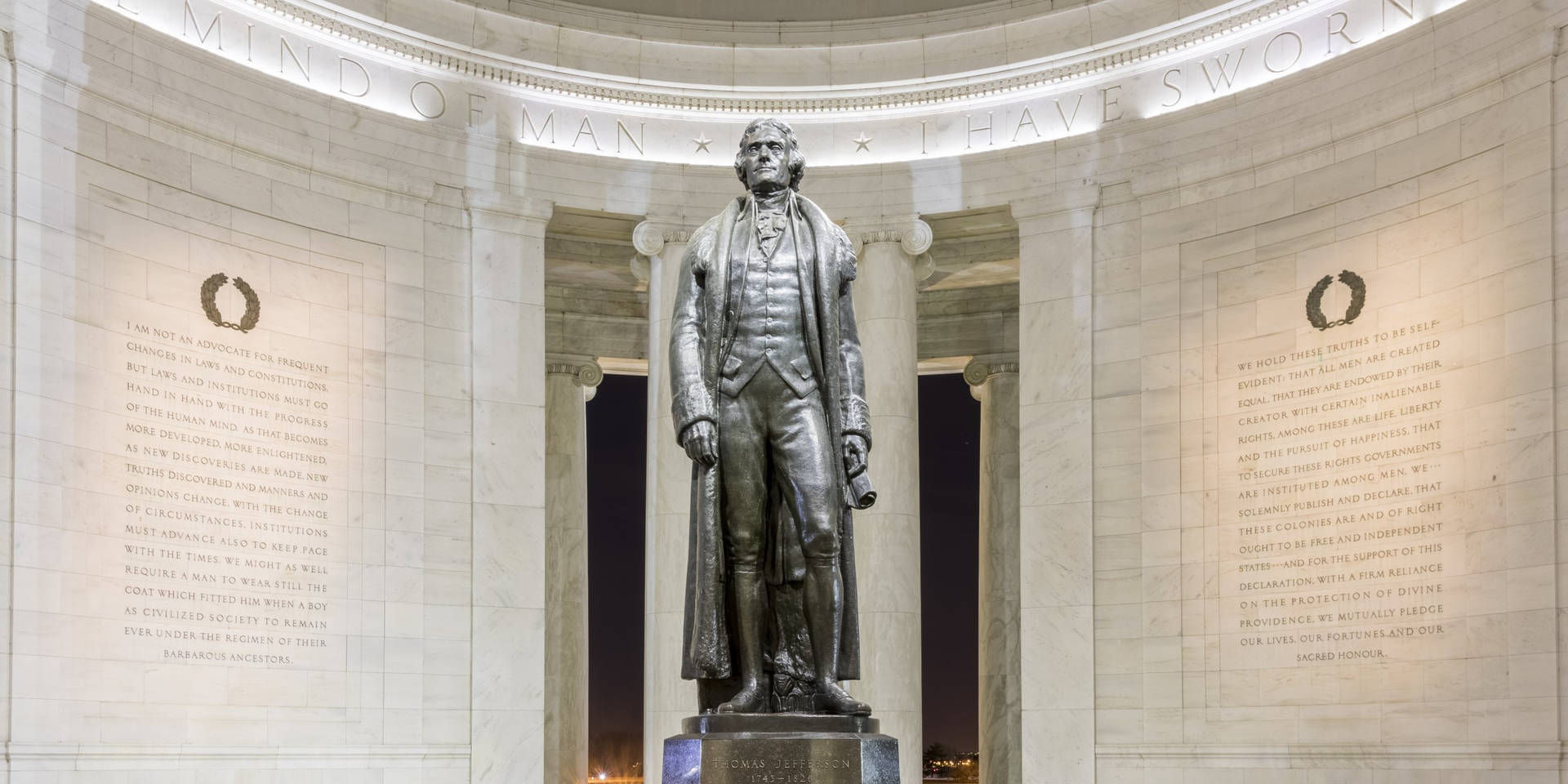 Iconic Inscriptions On The Jefferson Memorial Wall