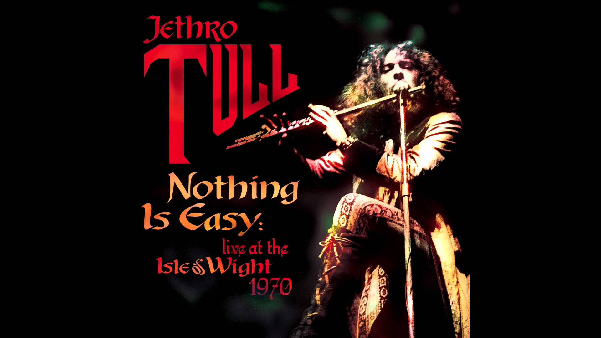 Iconic Jethro Tull 1970 Concert Poster Live At Nothing Is Easy Background