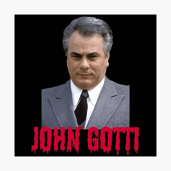 Iconic John Gotti In Black And Red Tone Background