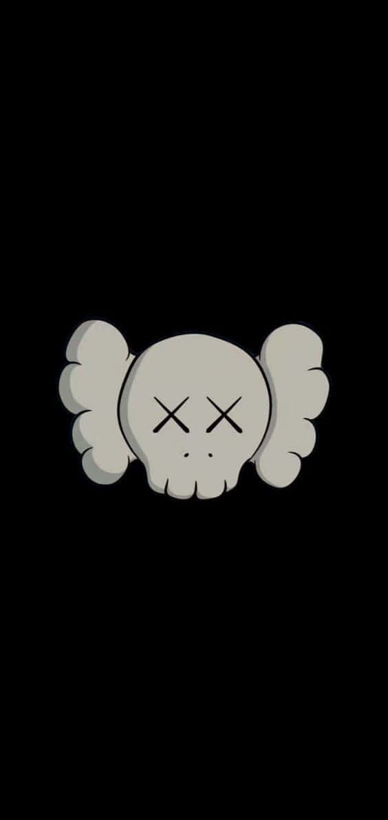 Iconic Kaws Black And White Graffiti Art
