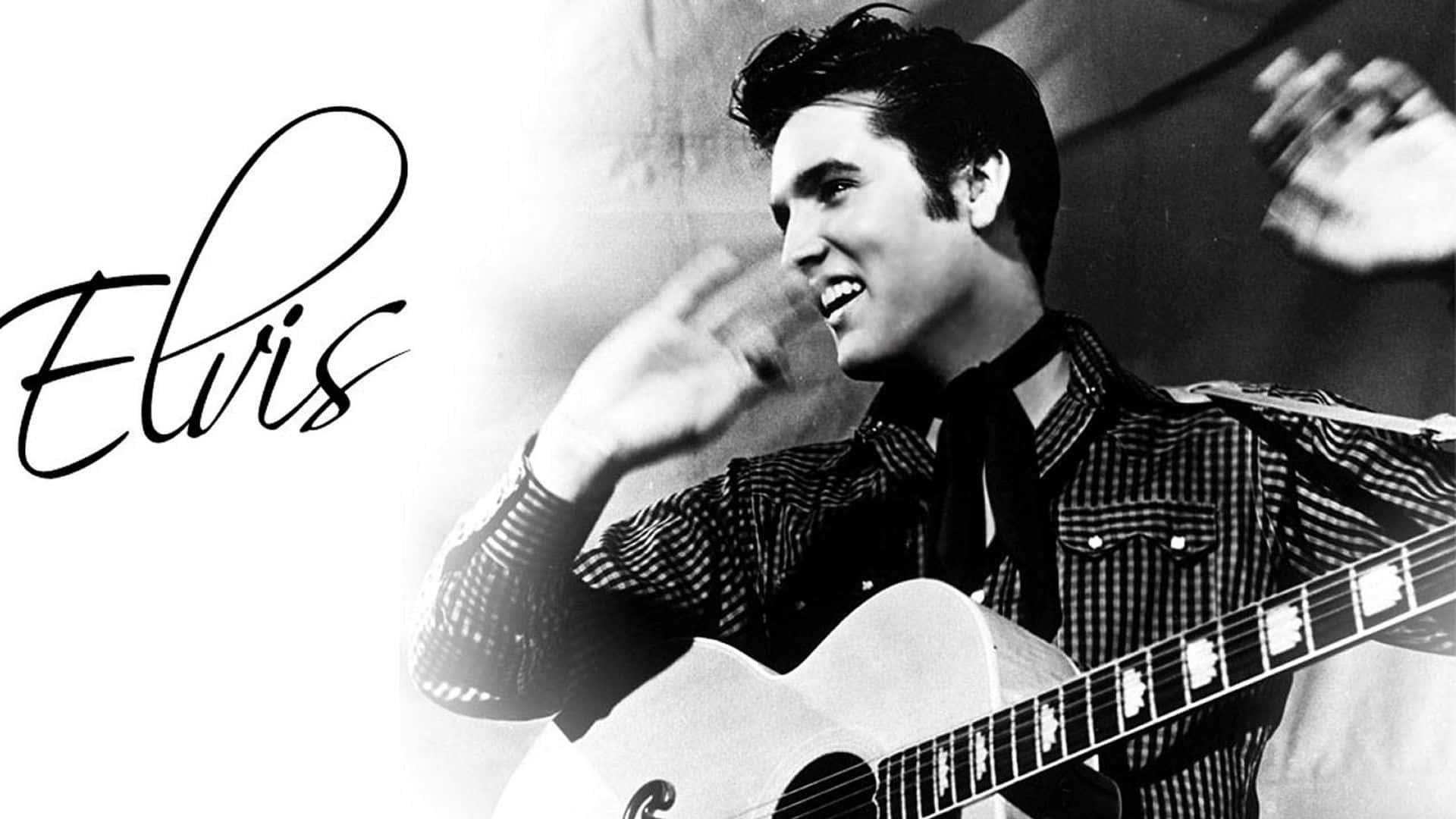 Iconic King Of Rock, Elvis Presley Background