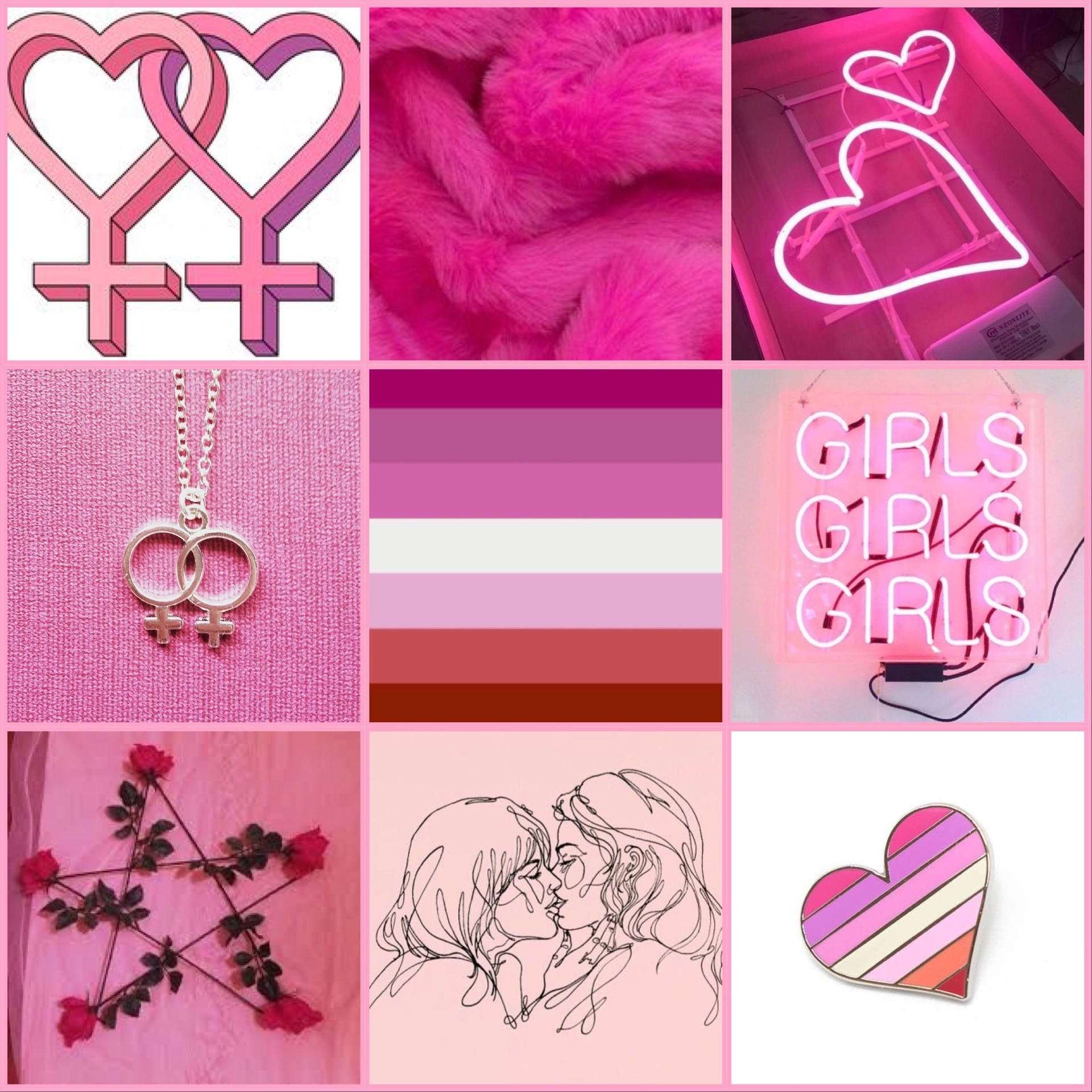 Iconic Lesbian Aesthetic Collage