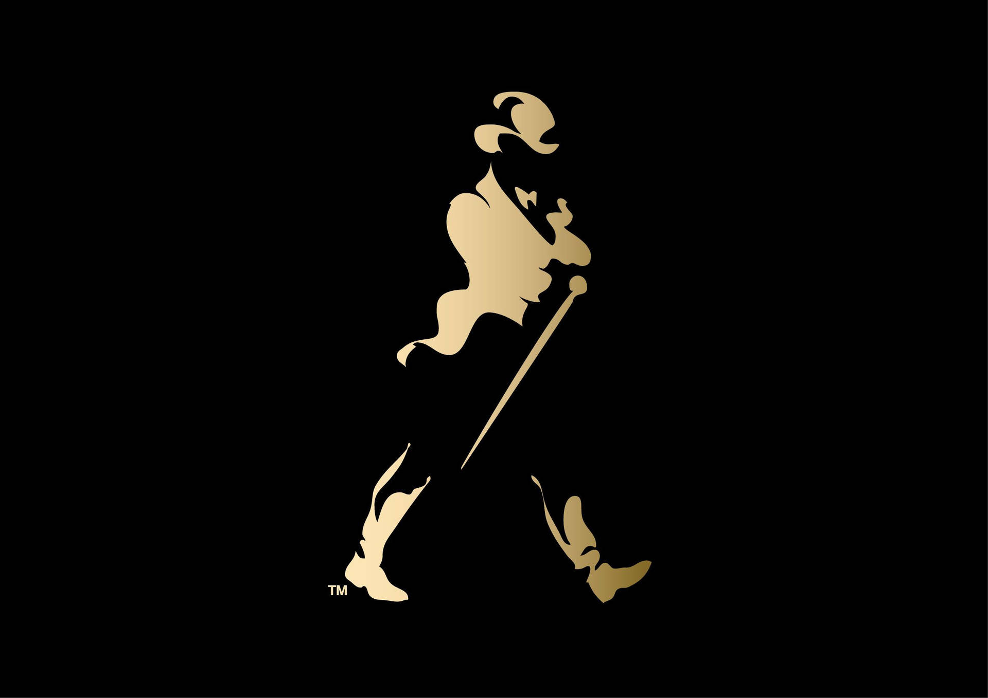 Iconic Logo Johnnie Walker Gold Background