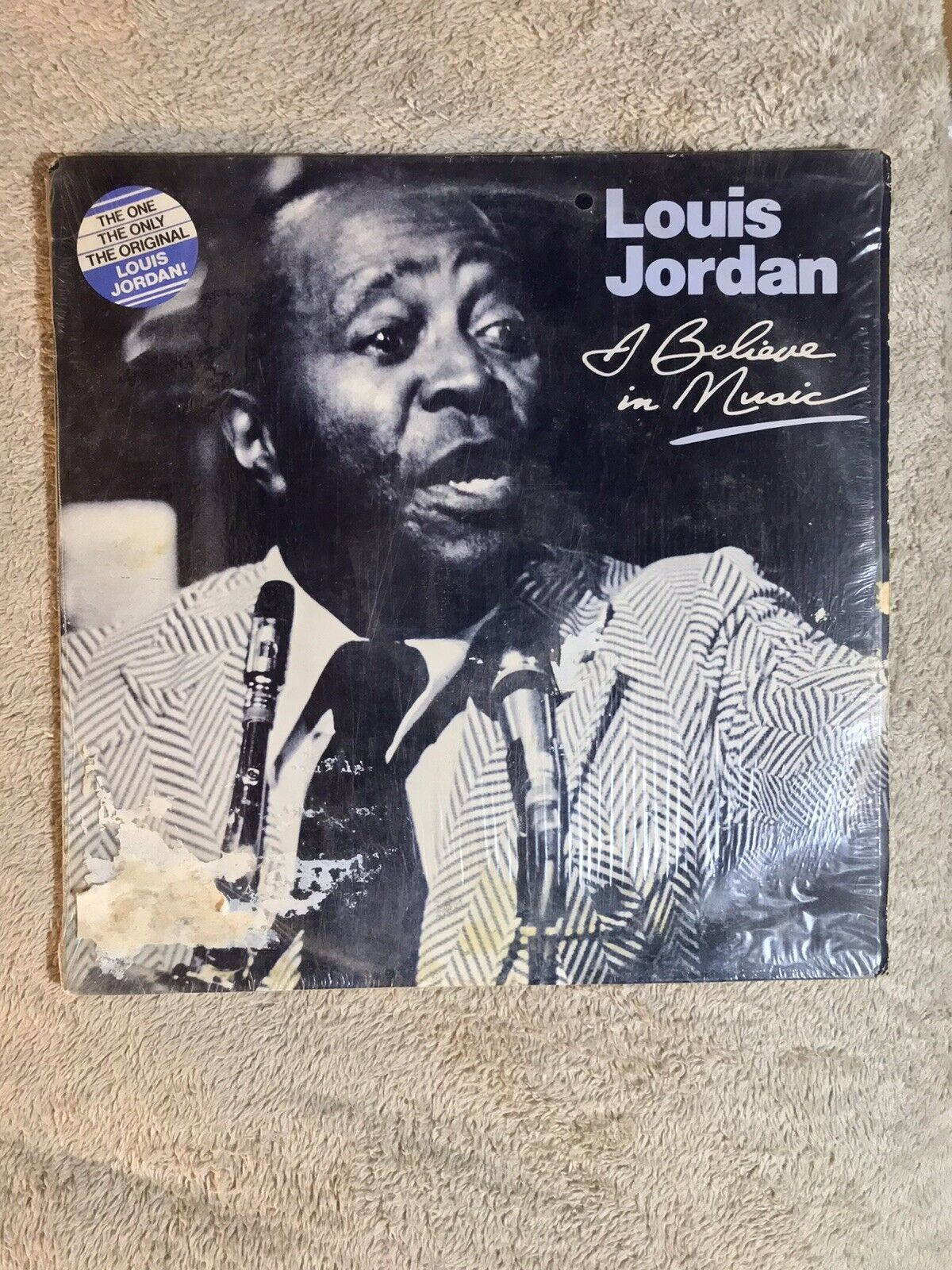 Iconic Louis Jordan 'i Believe In Music' Vinyl Record. Background