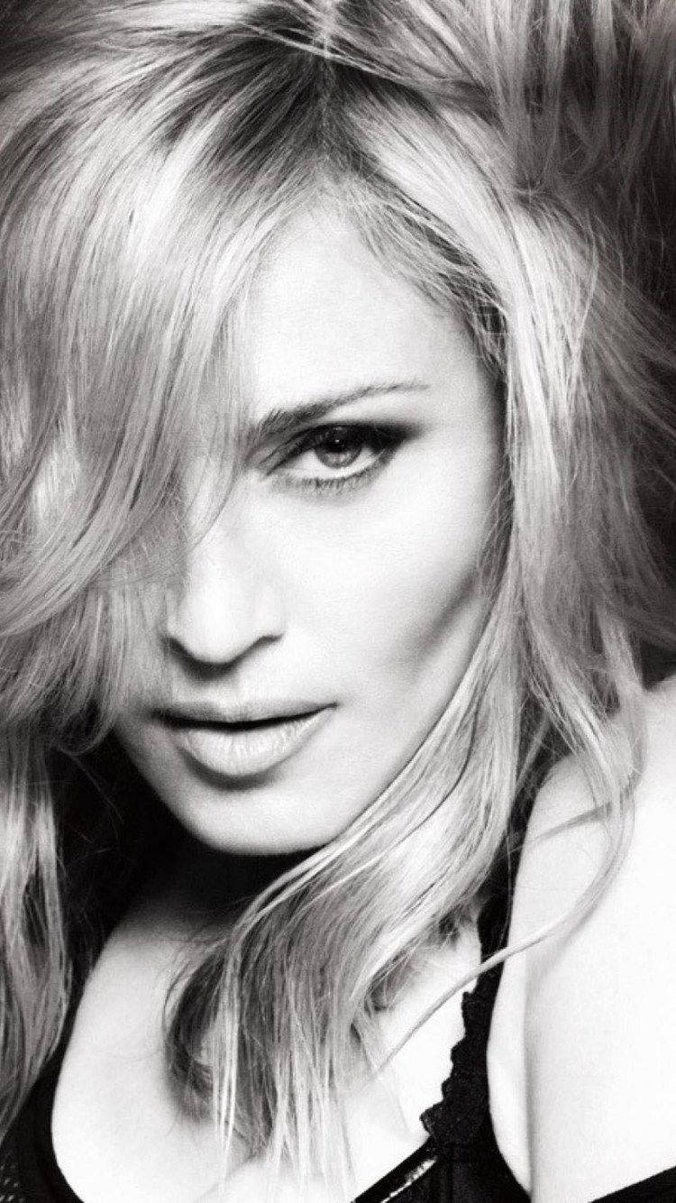Iconic Madonna In Black And White