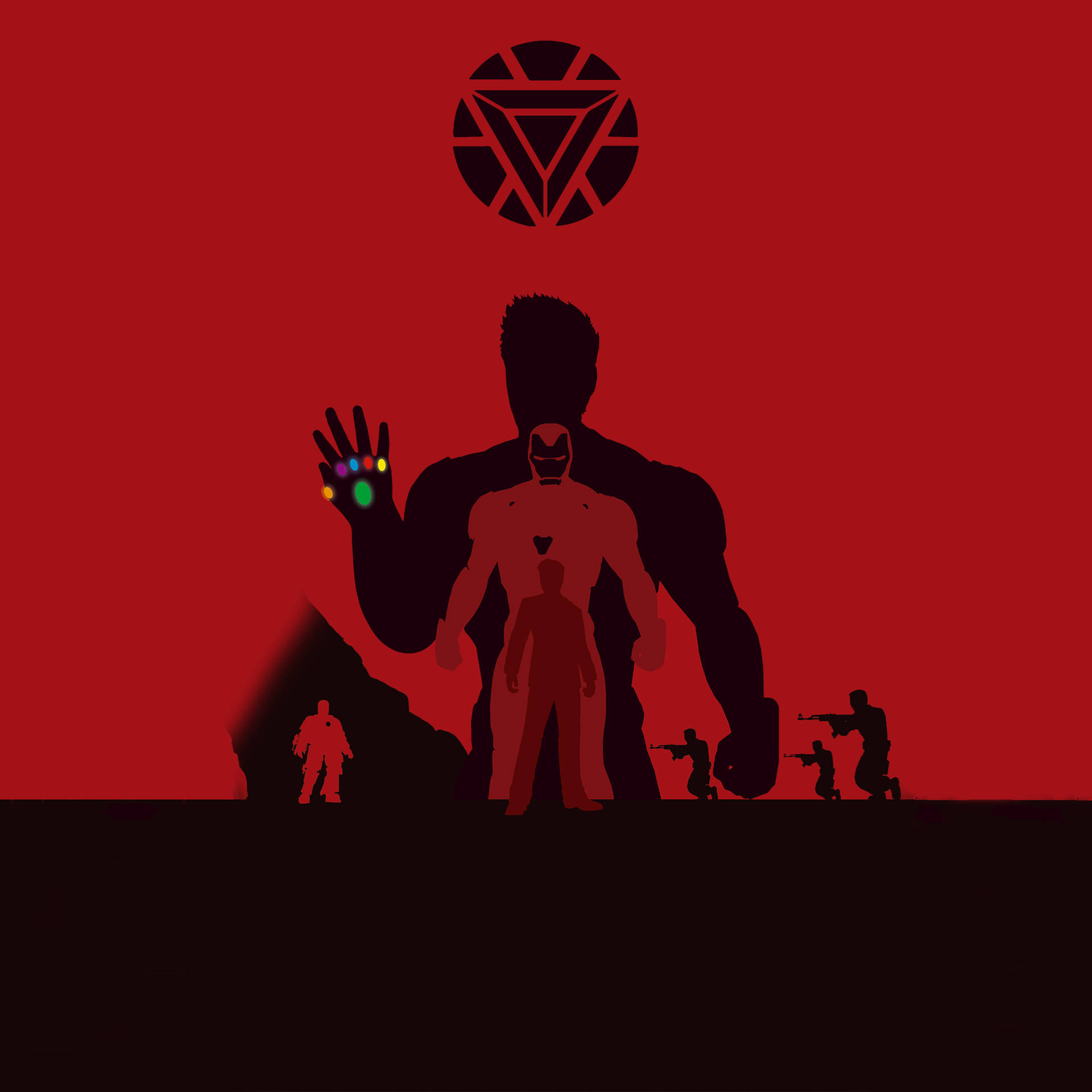 Iconic Marvel Characters In Minimalist Style Background