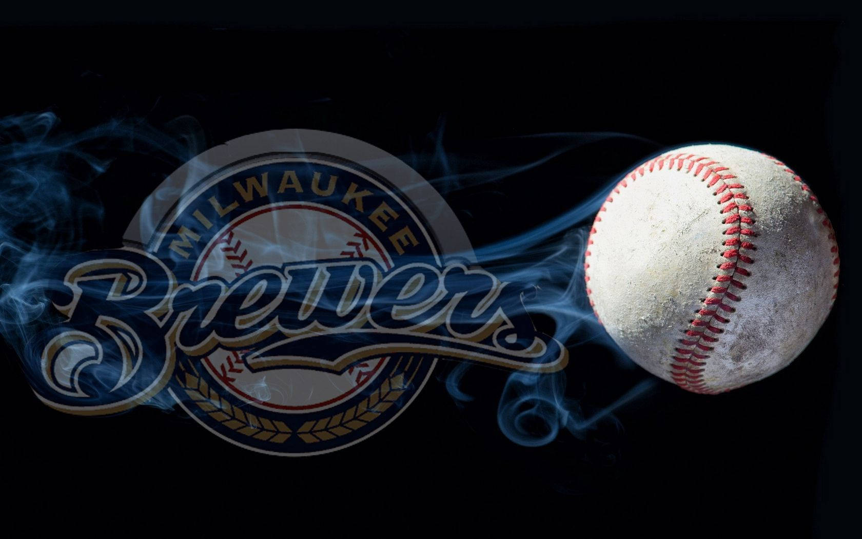 Iconic Milwaukee Brewers Baseball Team Logo Background