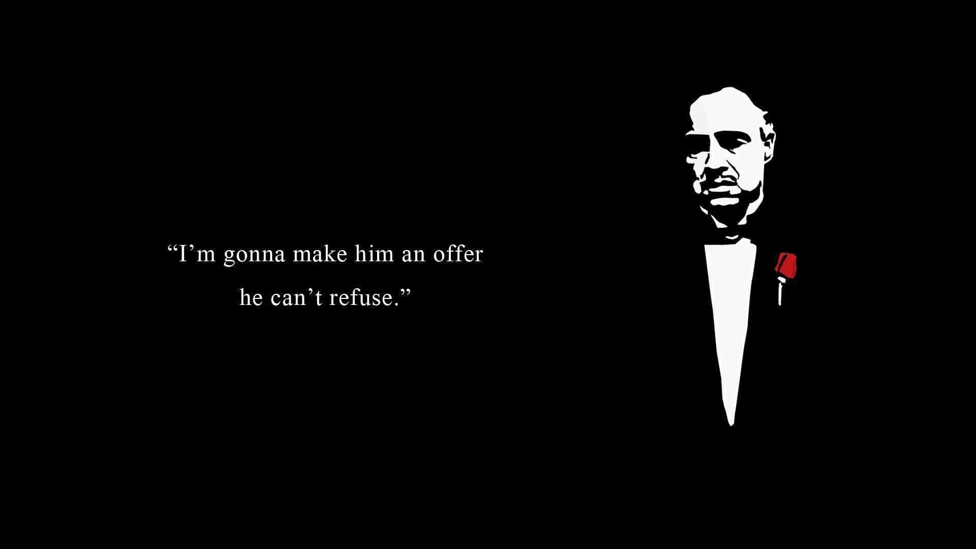 Iconic Movie Quote Black Background Background