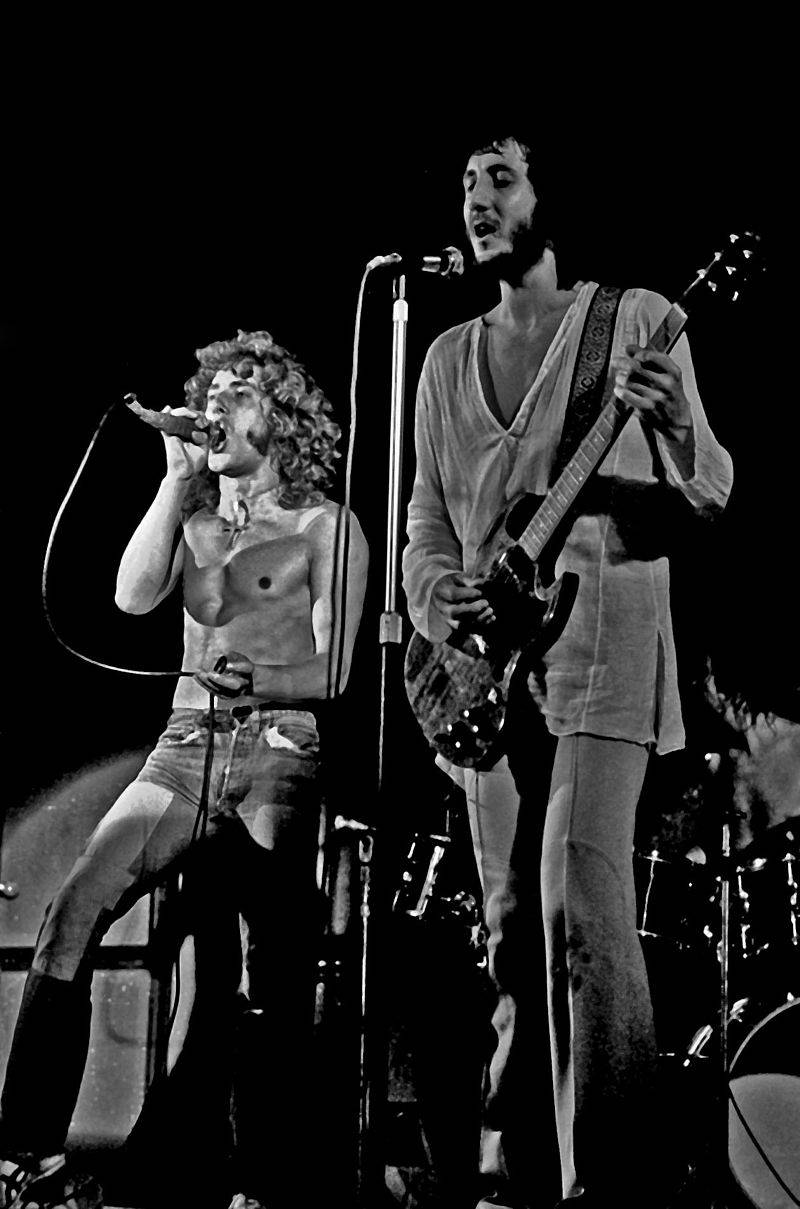 Iconic Music Band The Who - Members John Entwistle & Roger Daltrey Background
