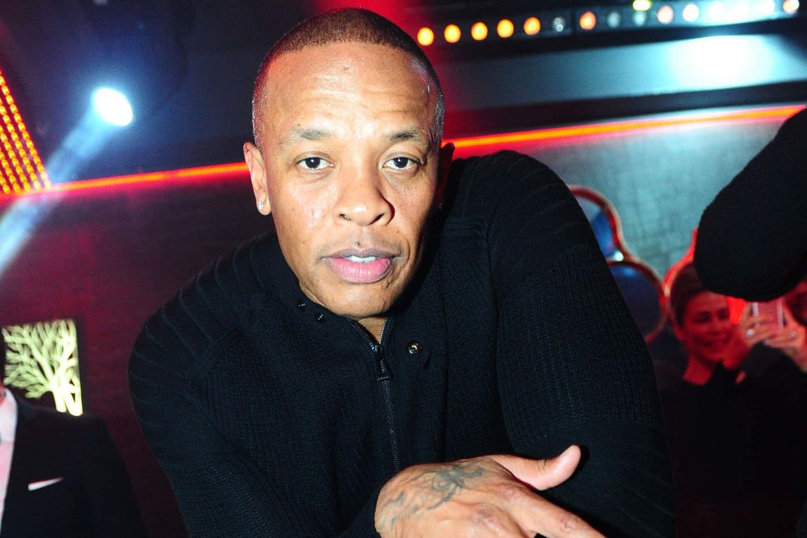 Iconic Music Producer Dr. Dre In His Studio