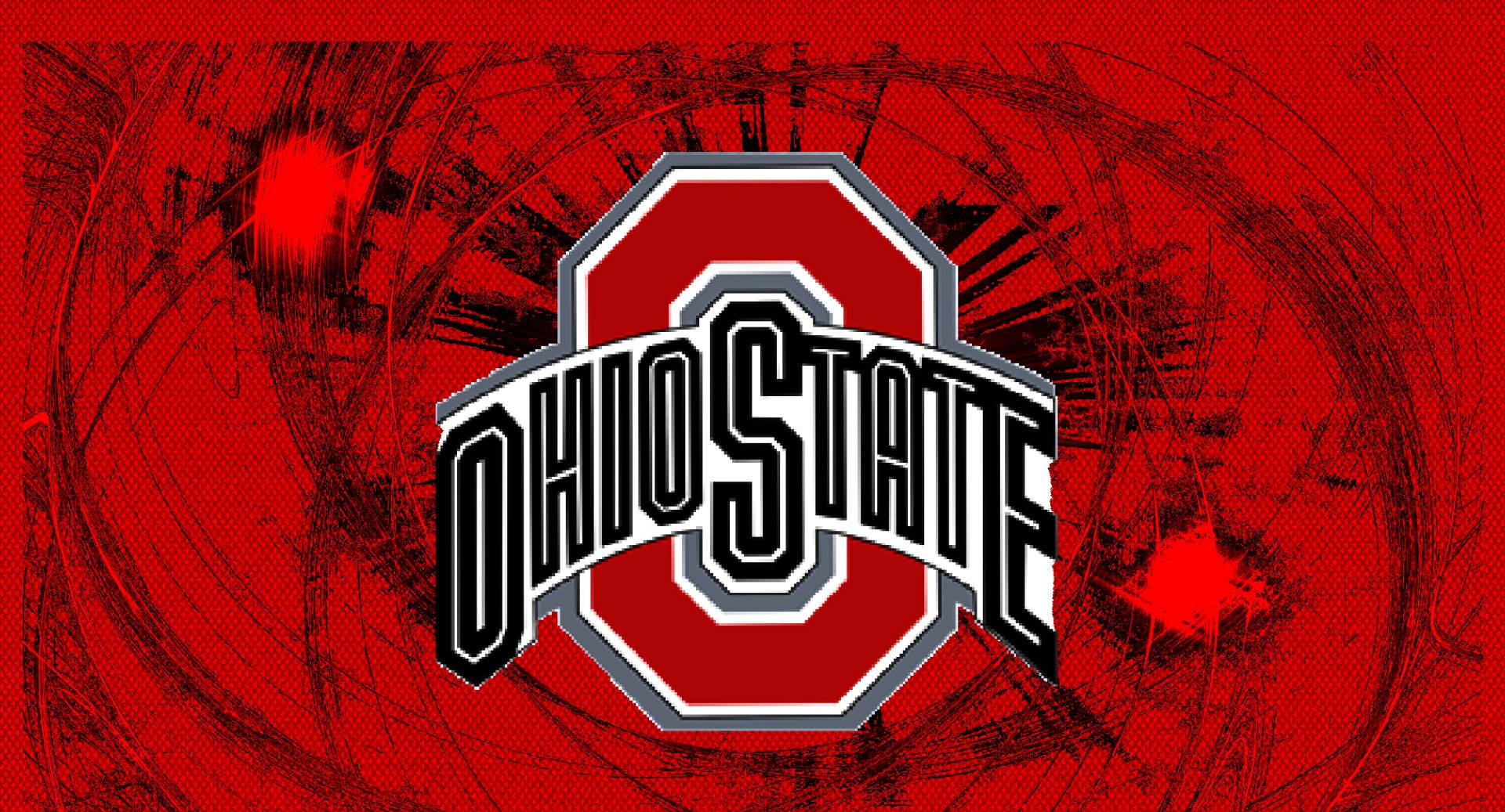 Iconic Ohio State University Insignia In Distinctive Red Background