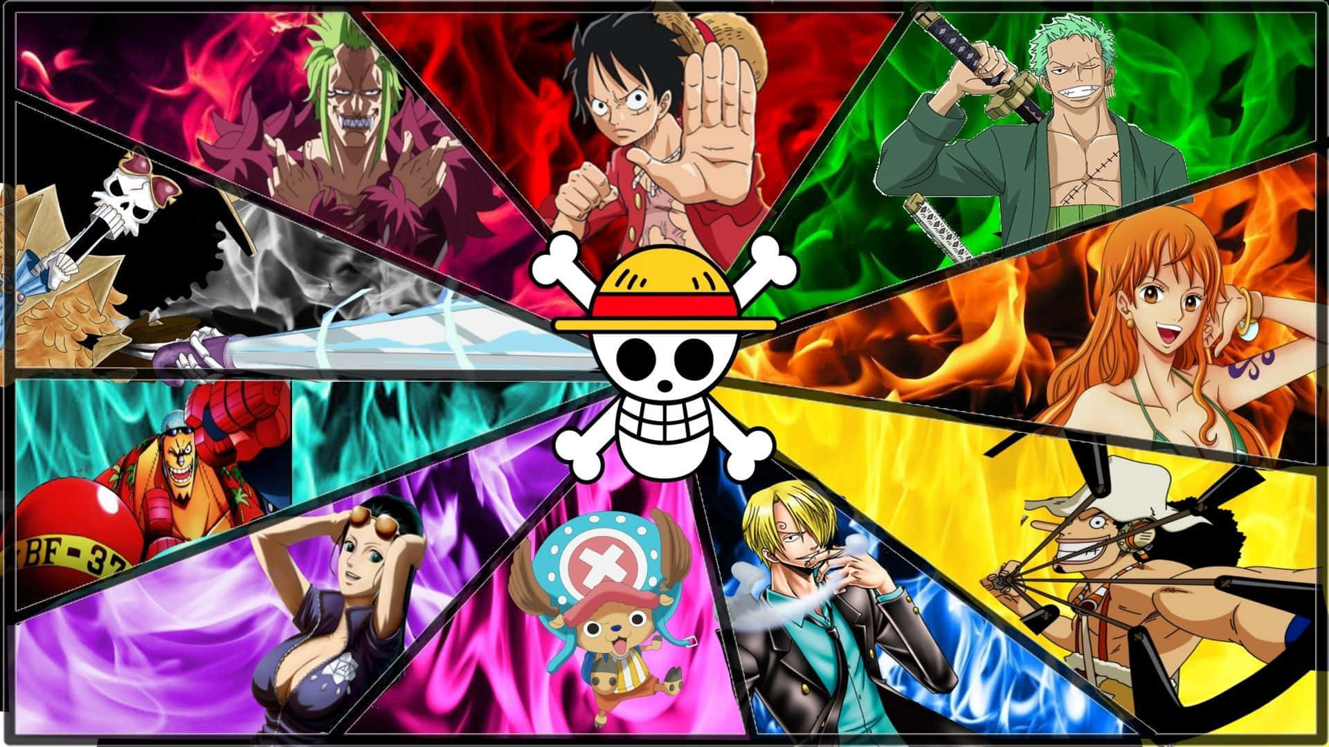 Iconic One Piece Anime Pirate Logo Background