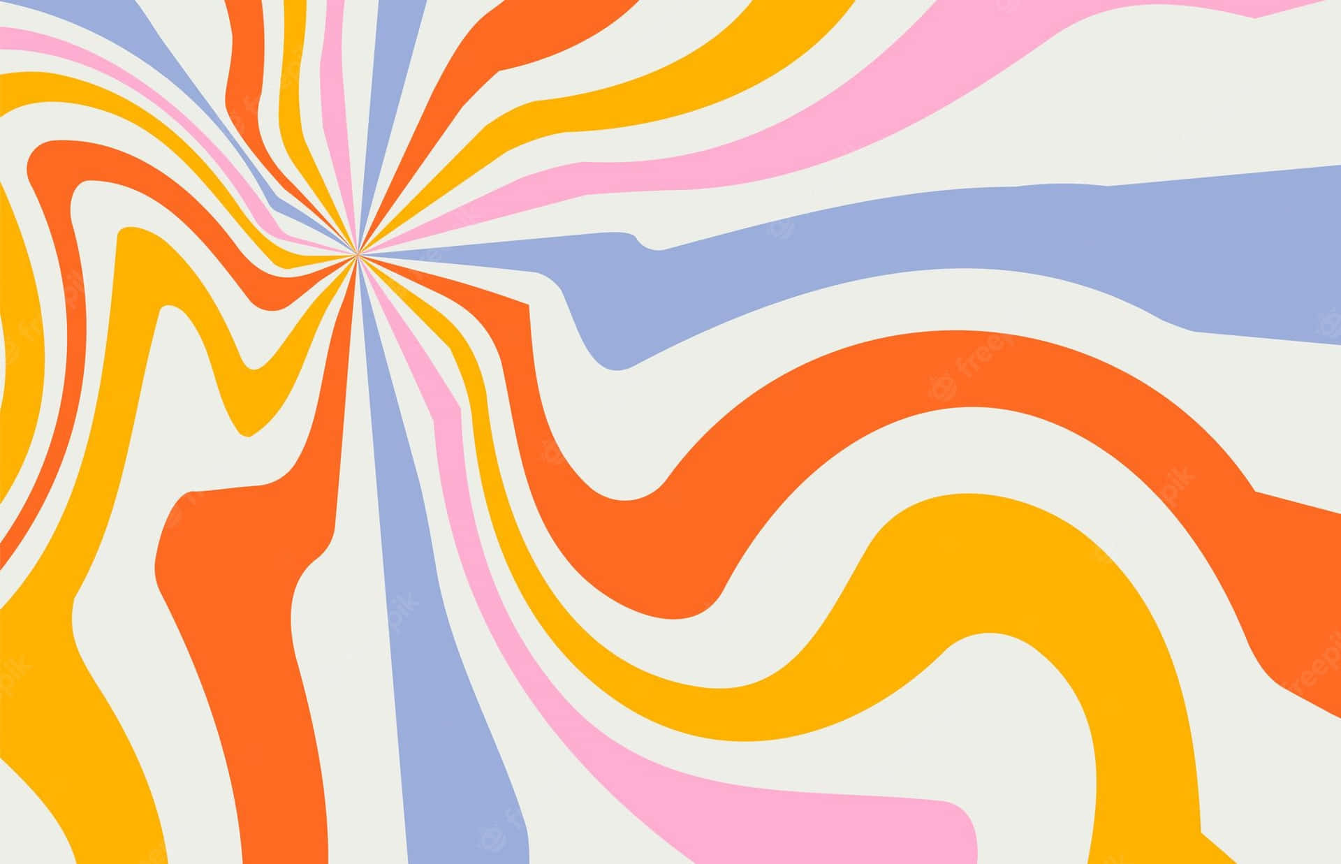 Iconic Patterns Of 1960s Psychedelic Aesthetics Background