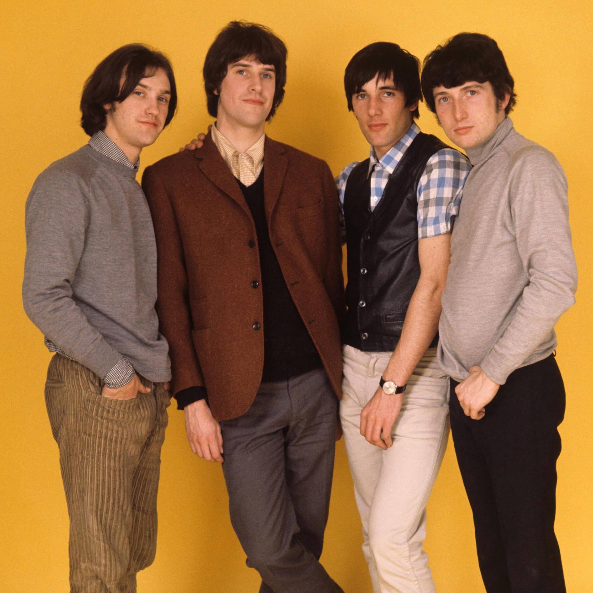 Iconic Photoshoot Of The Legendary Band, 'the Kinks' Background