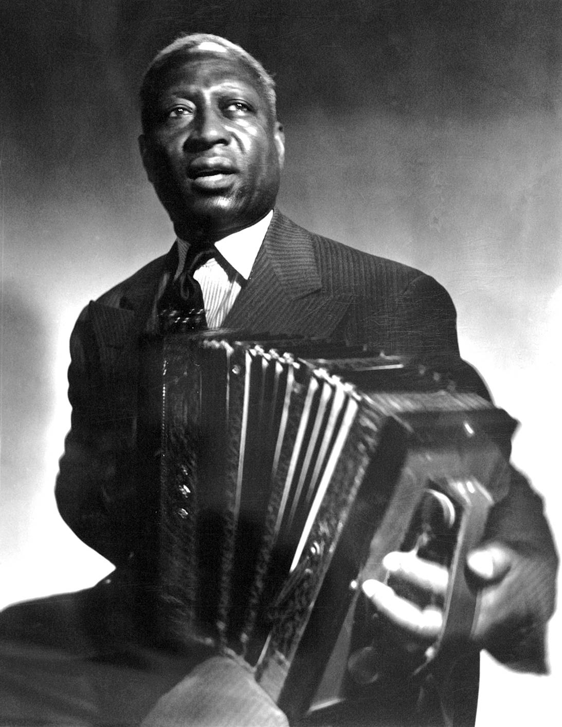 Iconic Portrait Of Huddie 'leadbelly' Ledbetter, Renowned American Folk And Blues Singer (1942) Background