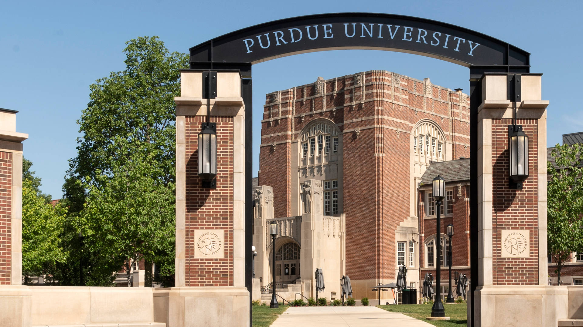 Iconic Purdue University Gateway Background