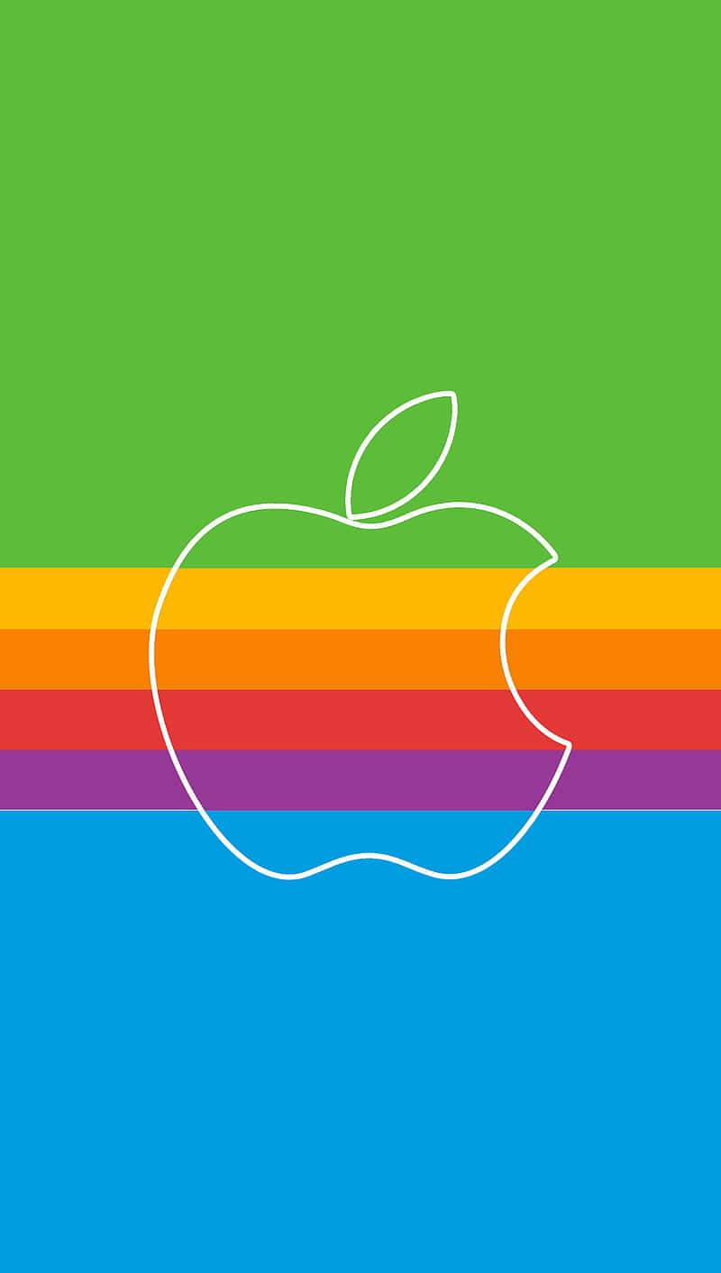 Iconic Retro Apple Logo Background