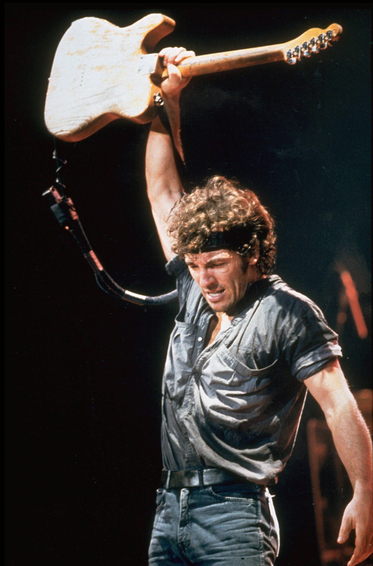 Iconic Rockstar Bruce Springsteen Performing Live