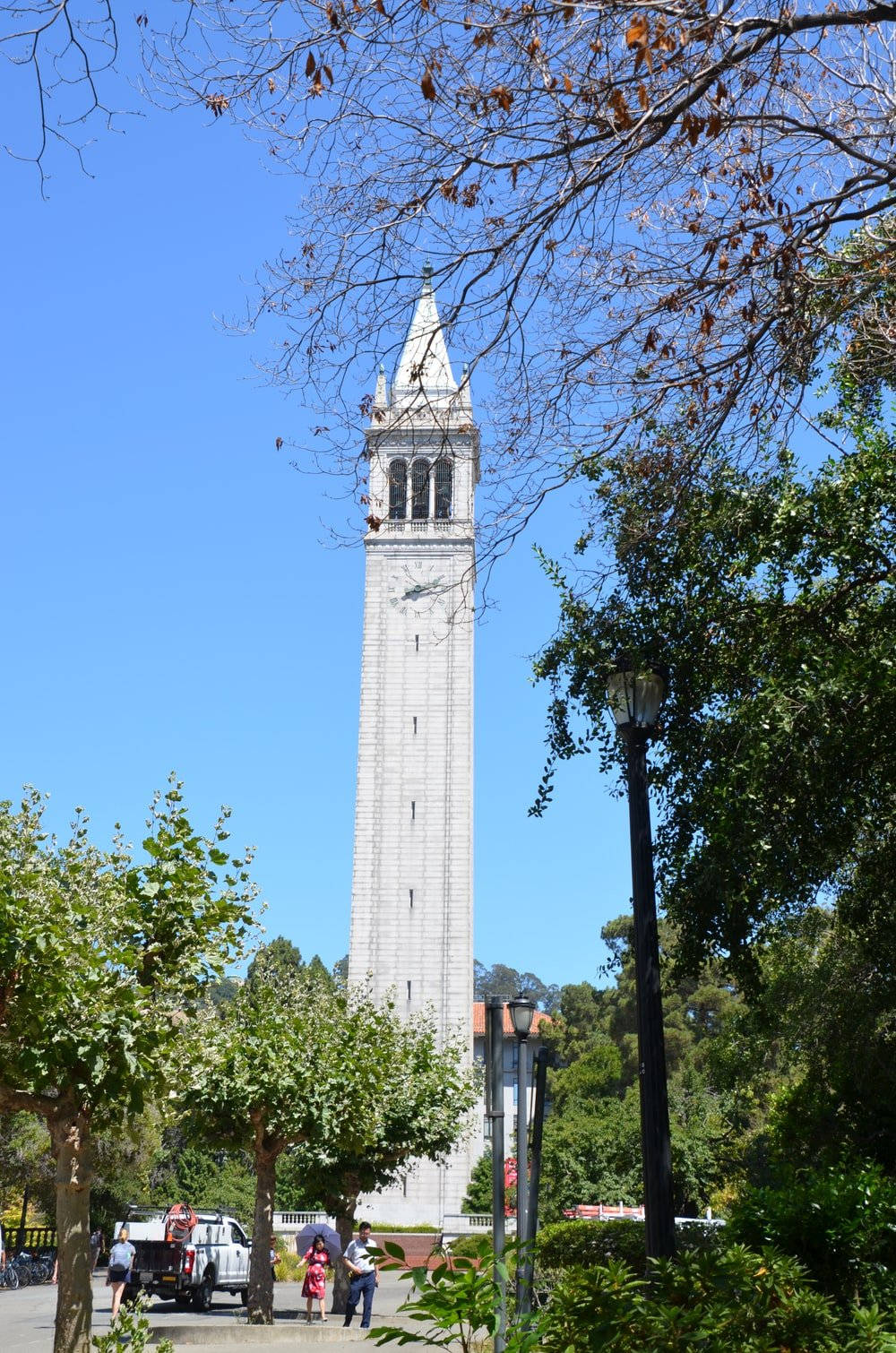 Iconic Sather Tower At Ucb In Pristine White Filter Background