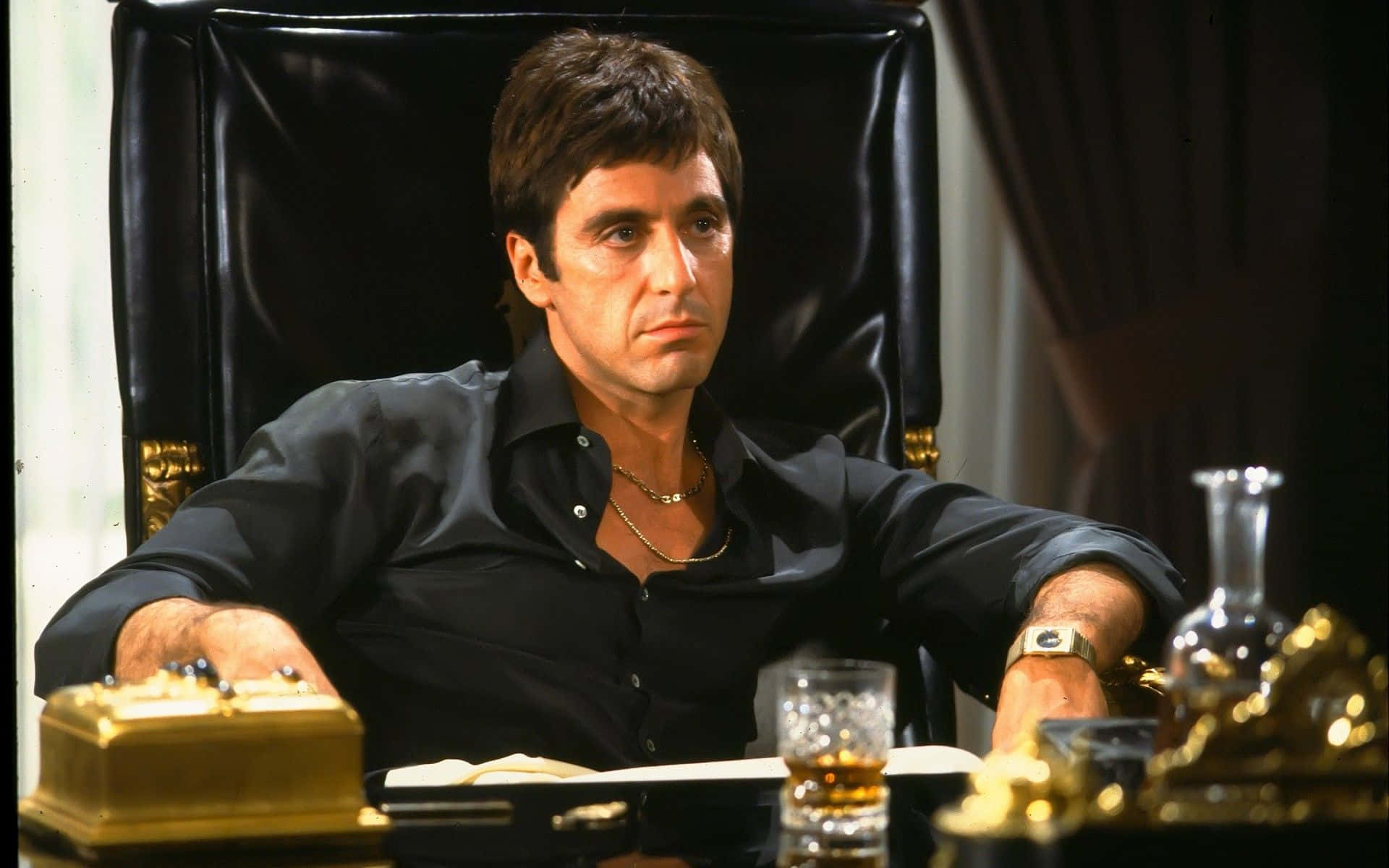 Iconic Scarface Poster Desktop Wallpaper Background