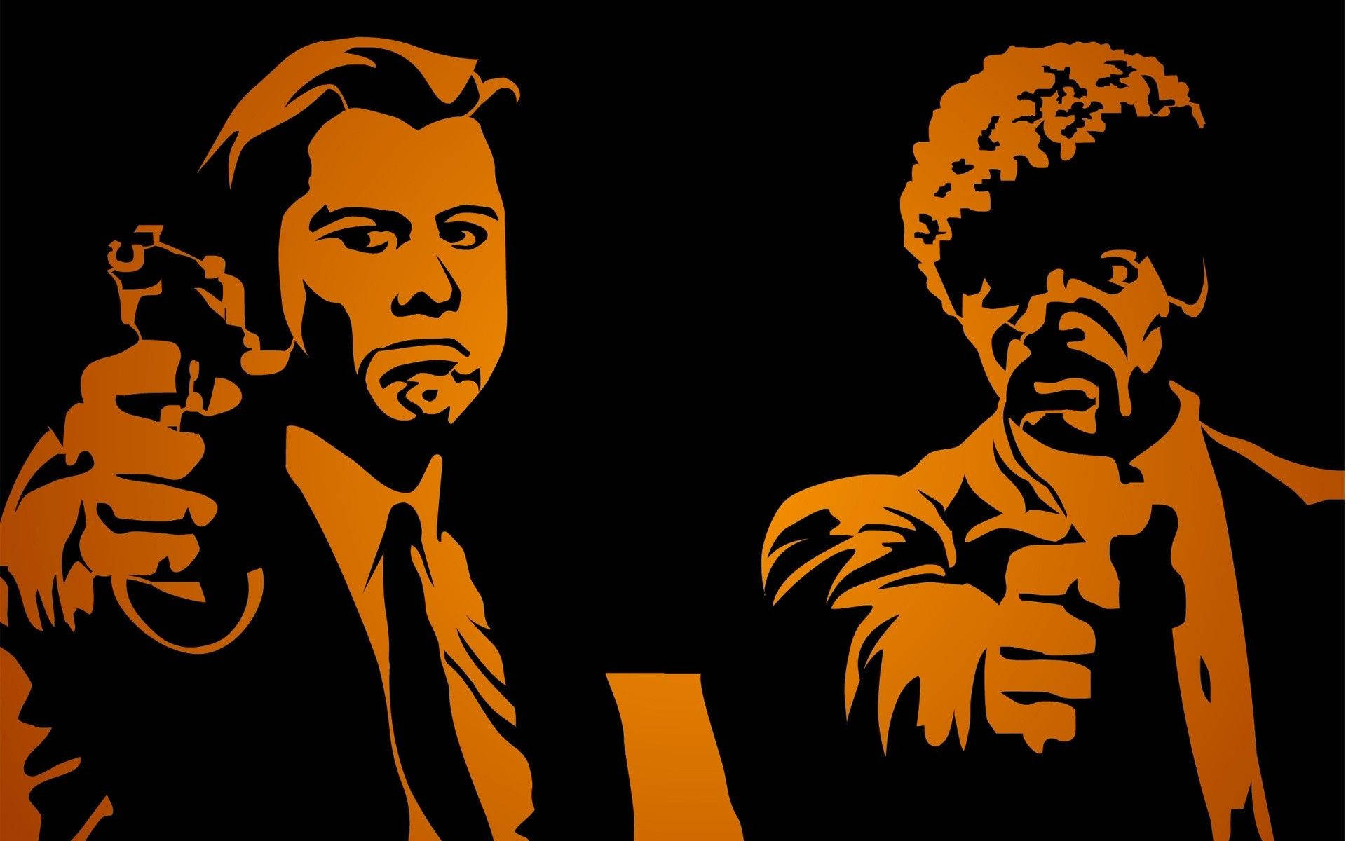 Iconic Scene From Pulp Fiction Featuring Jules Winnfield And Vincent Vega