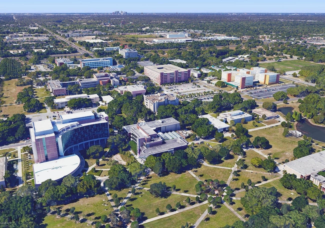 Iconic Scenery Of The University Of South Florida Campus Background