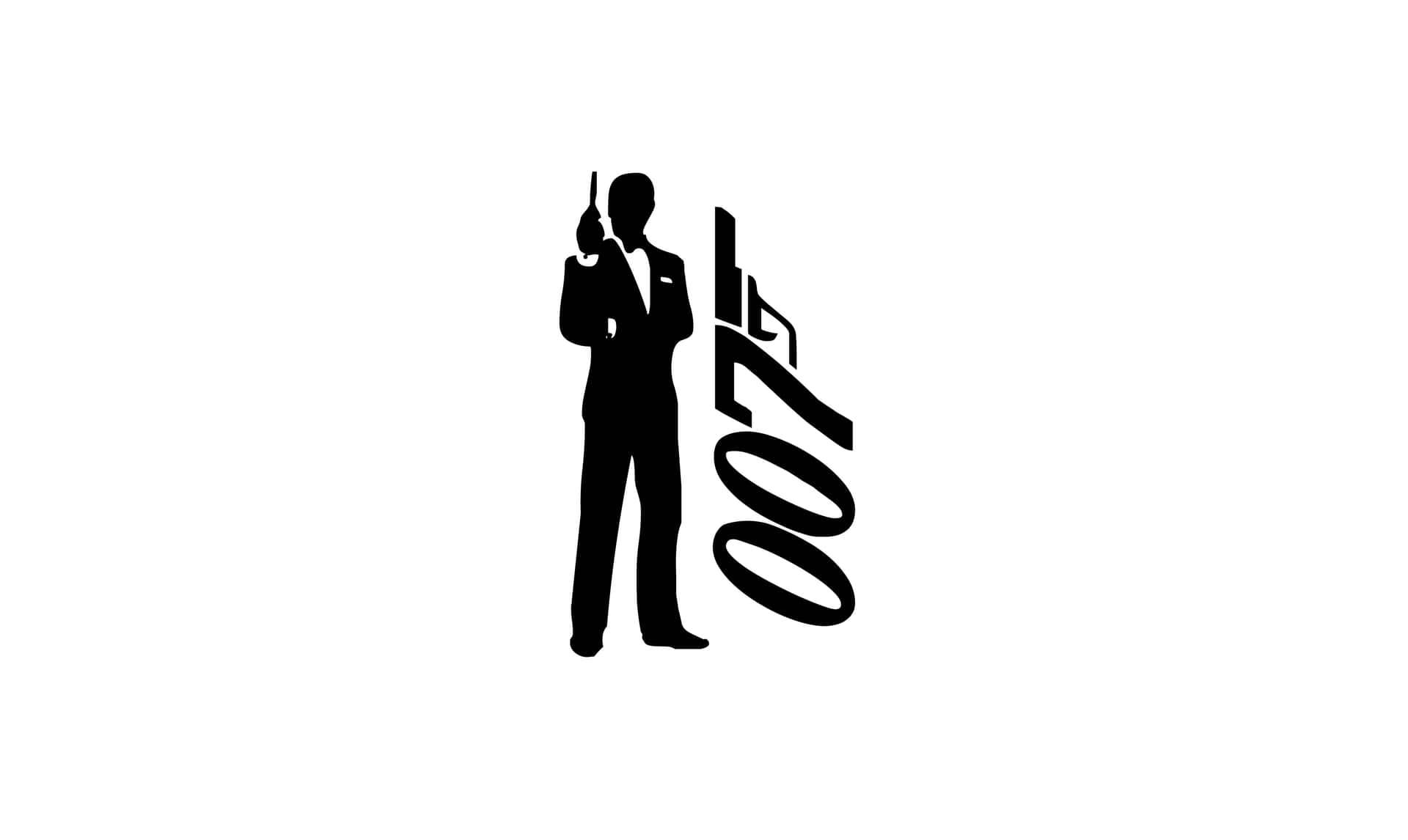 Iconic Spy Silhouette James Bond Background