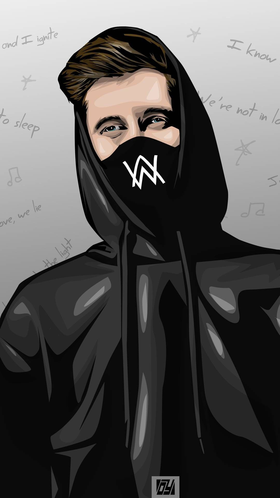 Iconic Symbol Of Dj Alan Walker Background