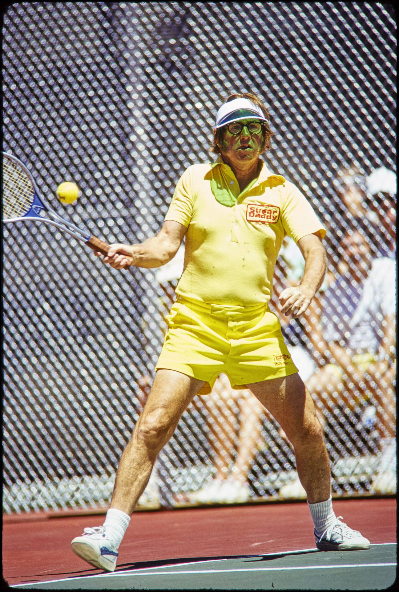 Iconic Tennis Legend Bobby Riggs In Action Background