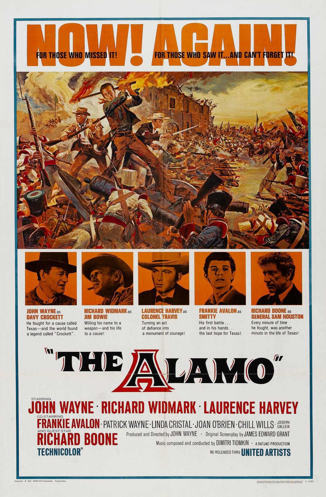 Iconic The Alamo 1960 Movie Poster Background