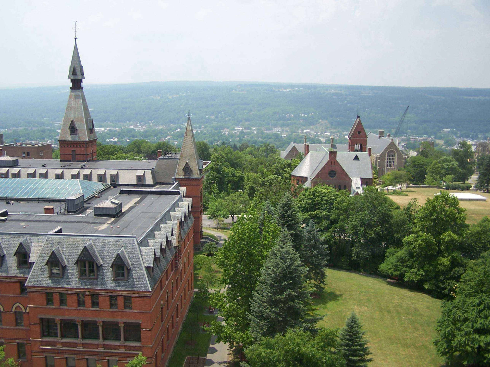 Iconic View Of Cornell University's Business School Background