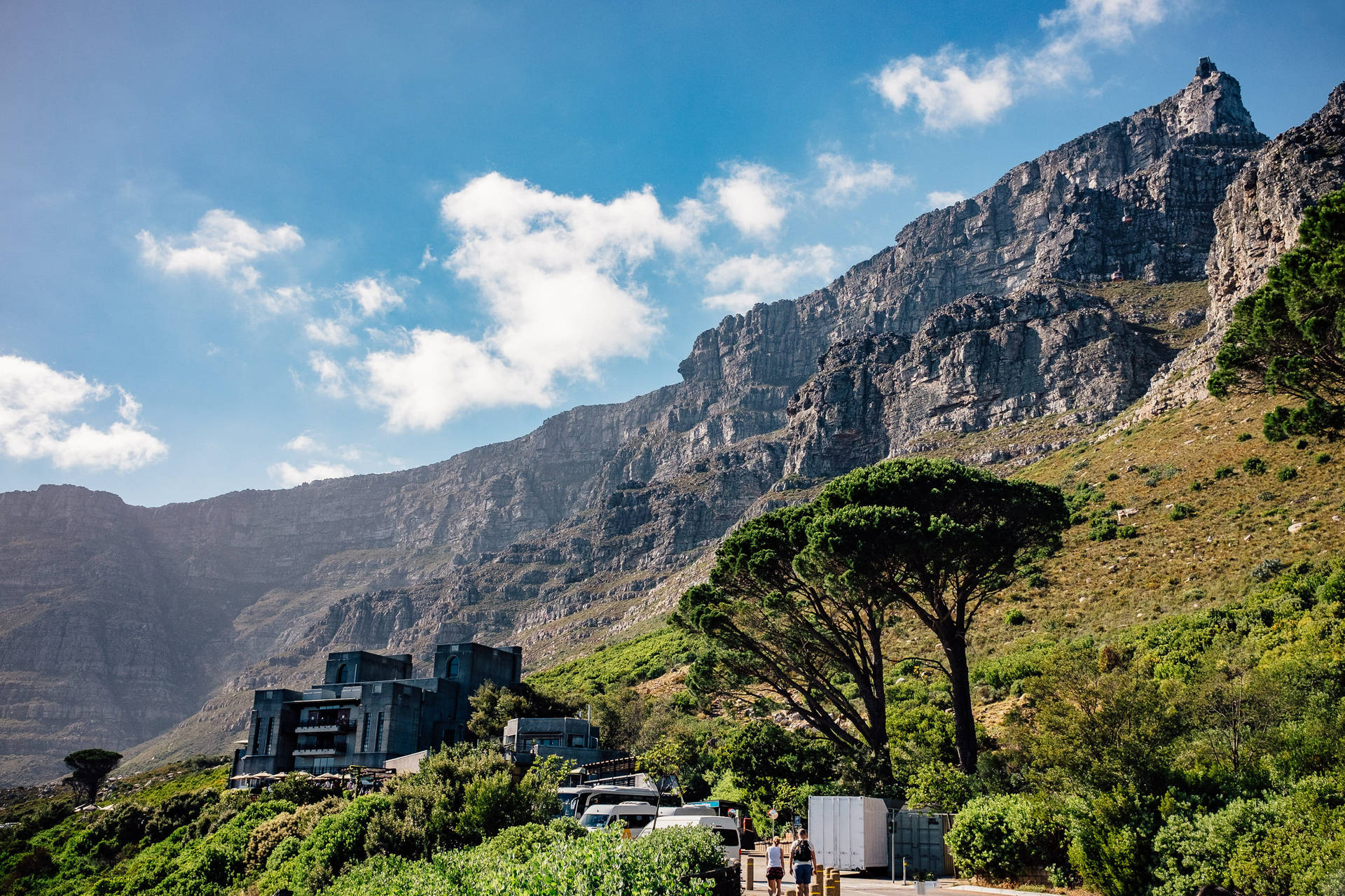 Iconic Views Of Cape Town At Sunset Background