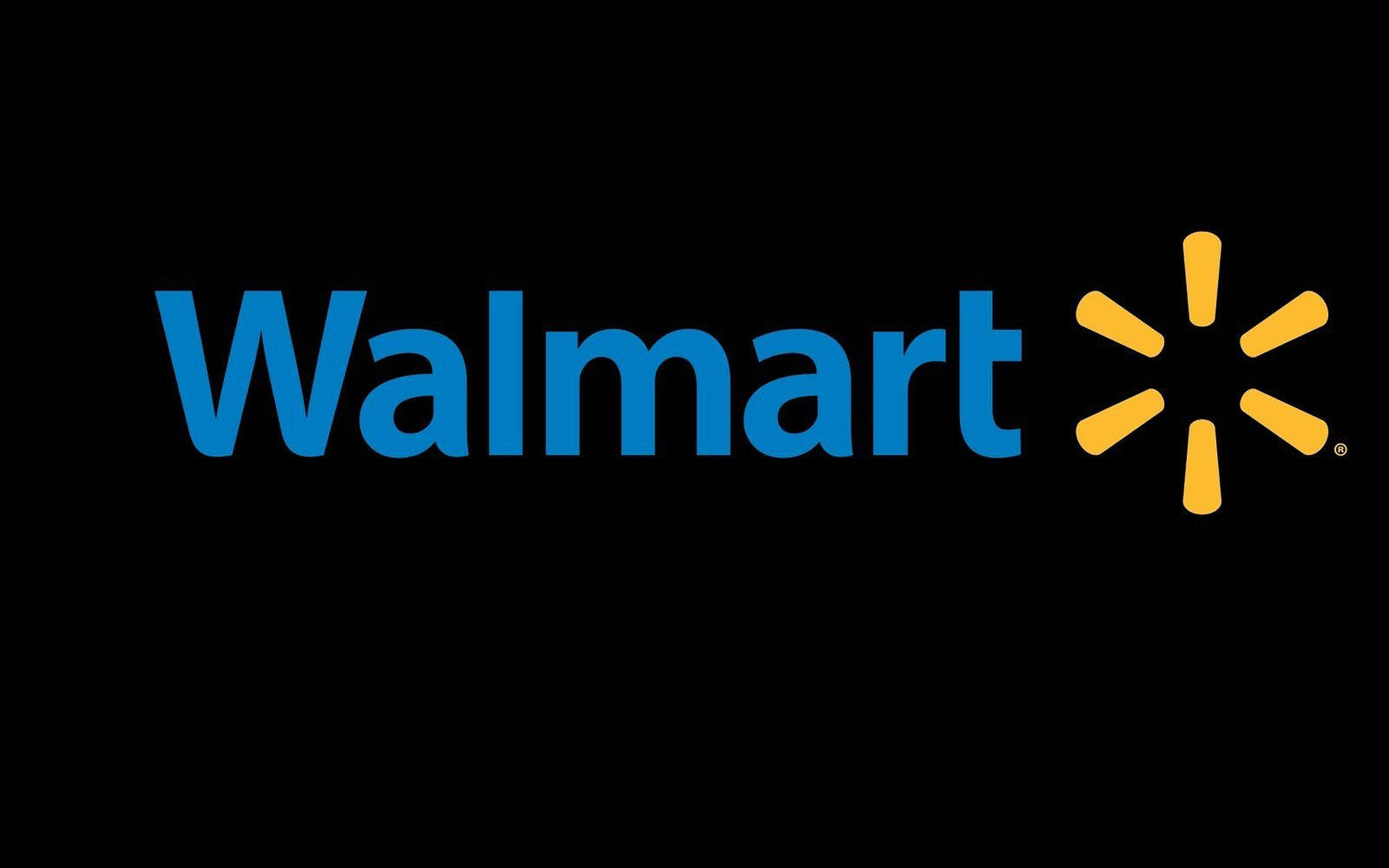 Iconic Walmart Store Logo In Vibrant Black Background
