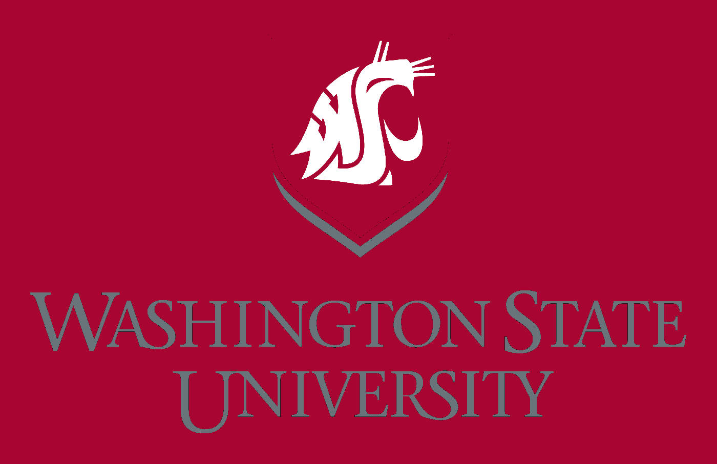 Iconic Washington State University Logo On A Red Background Background