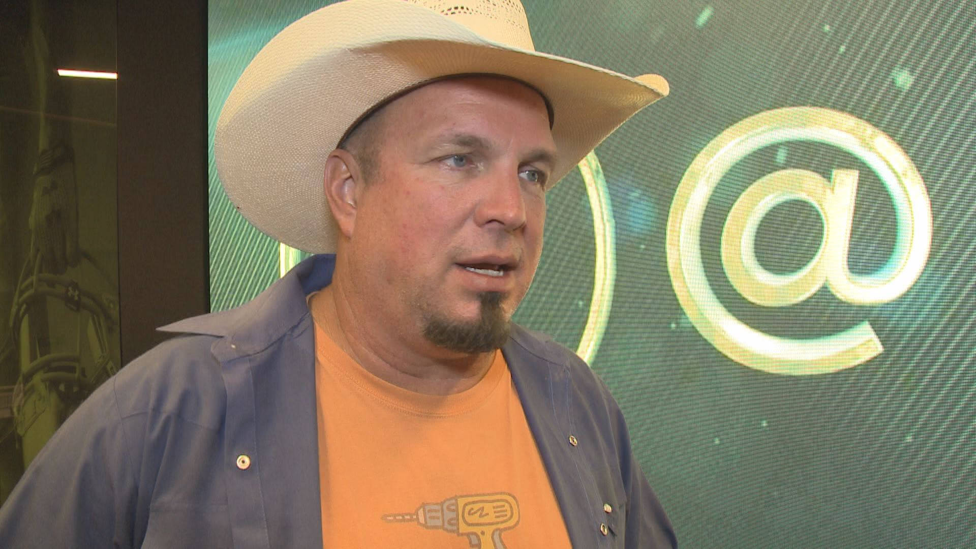 Iconic White Cowboy Hat Sported By Country Music Legend, Garth Brooks. Background