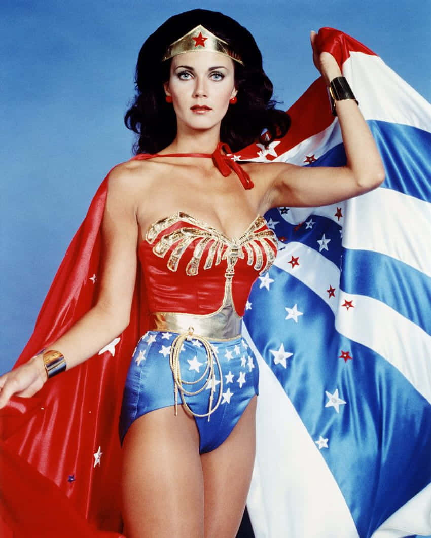 Iconic Wonder Woman Pose Background
