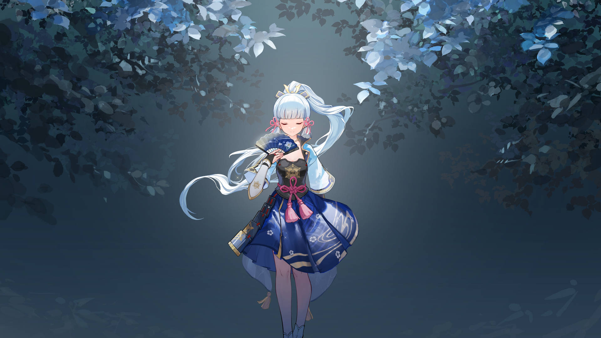 Icy Haired Kamisato Ayaka Background