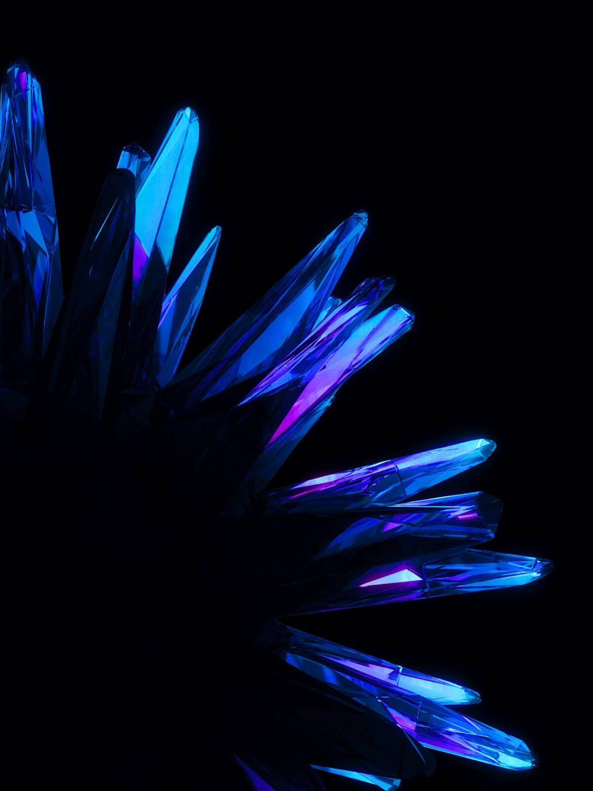 Icy Oled Crystals Background