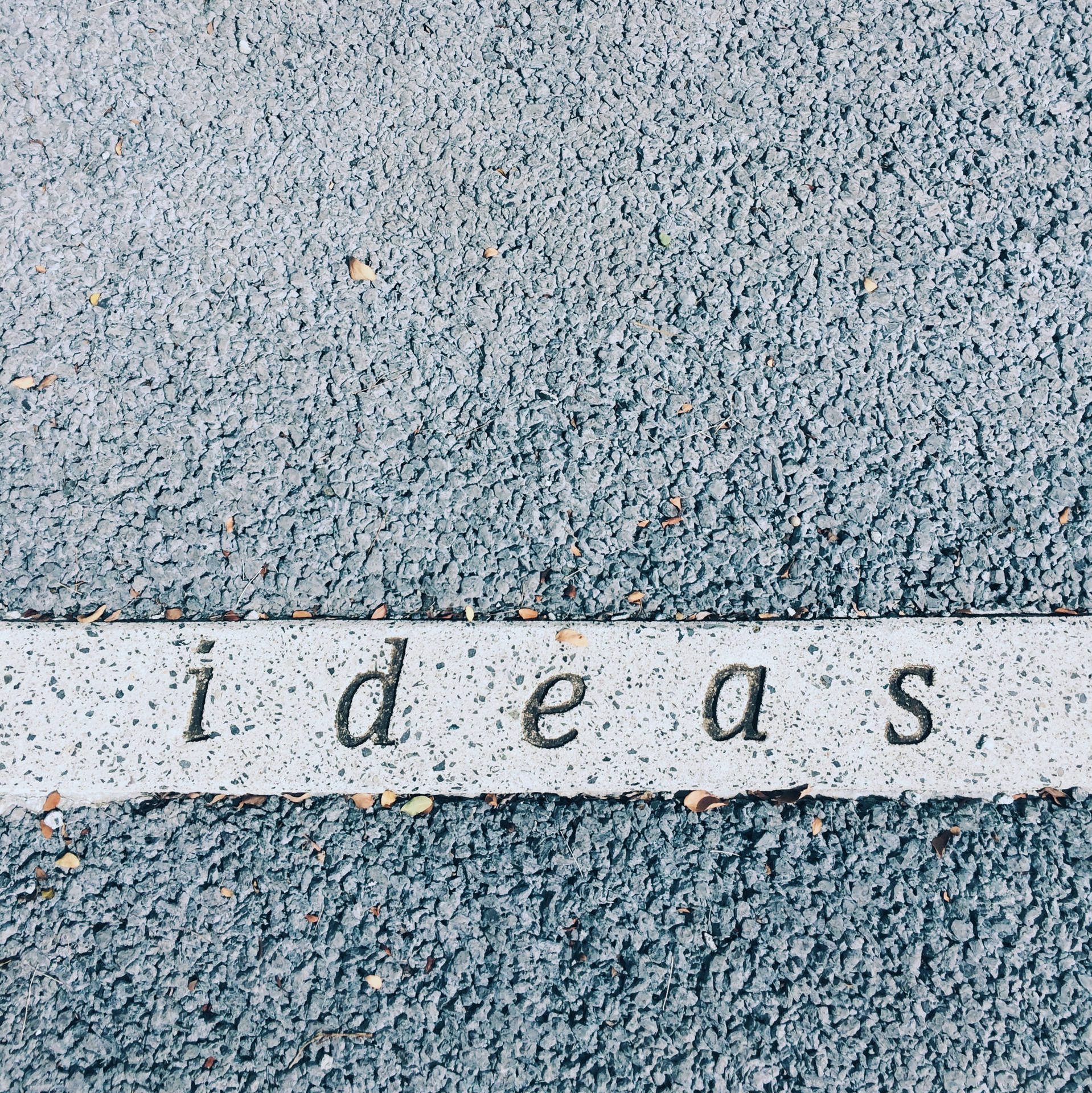 Ideas Font Text On Wall Background
