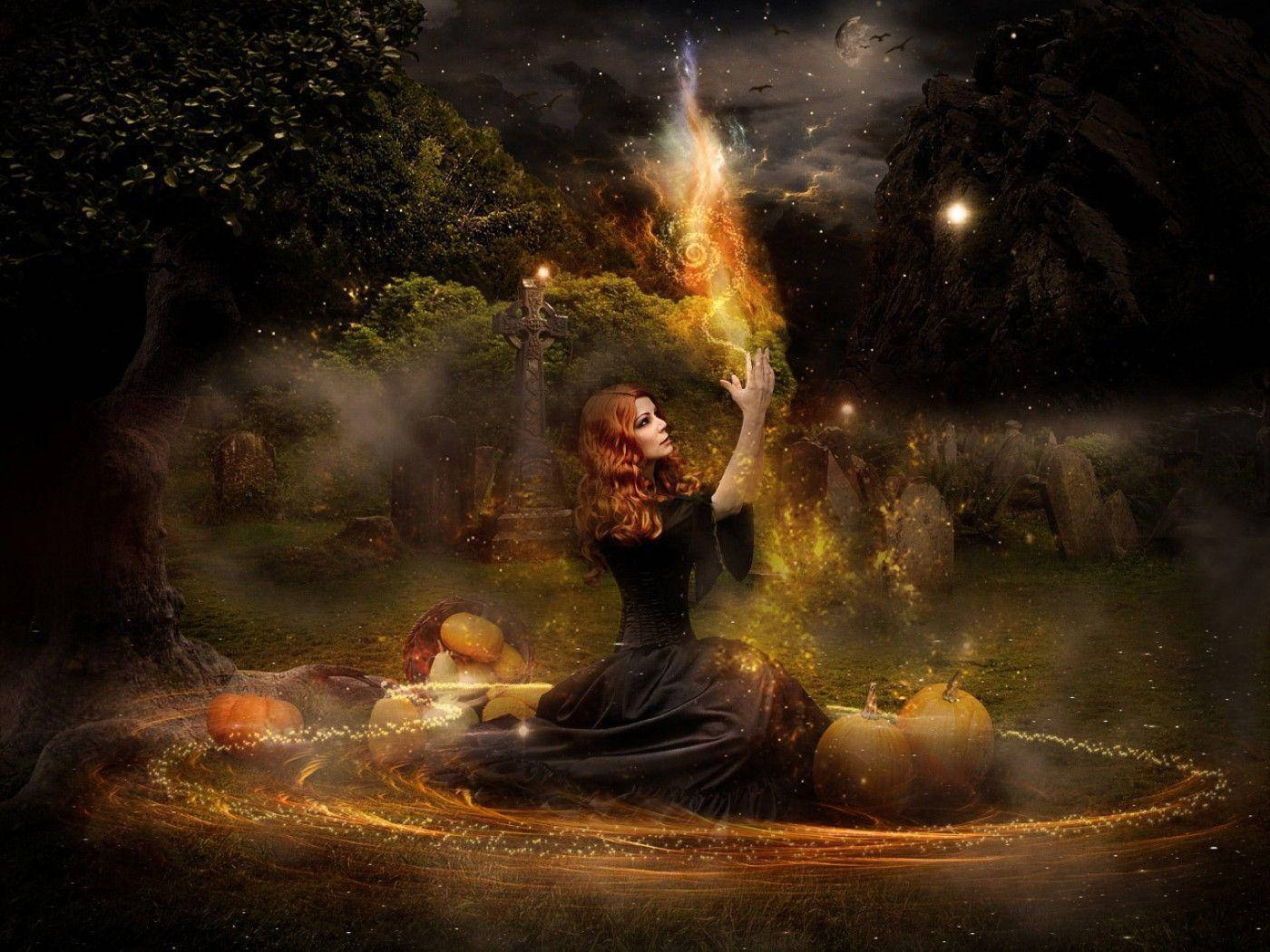 Ideas Of Witchcraft With Magical Properties Background