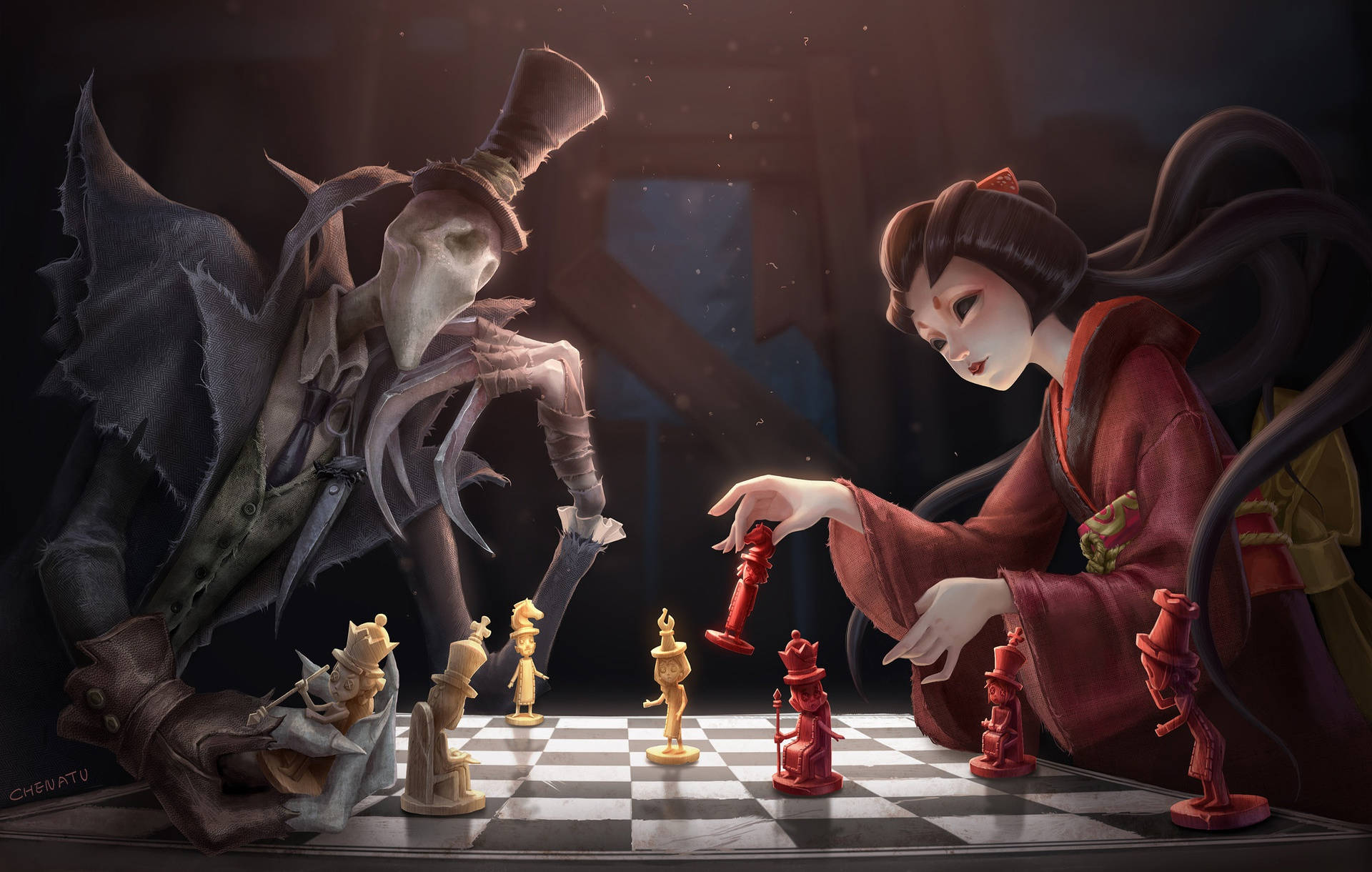 Identity V Dark Scary Chess Background
