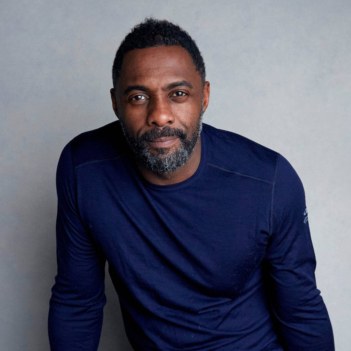 Idris Elba Charming In Blue Sweater